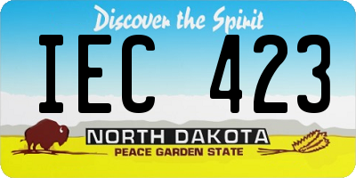 ND license plate IEC423