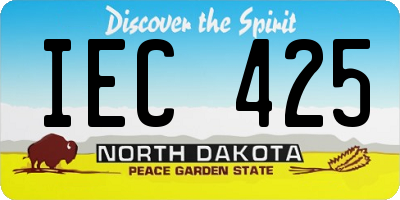 ND license plate IEC425