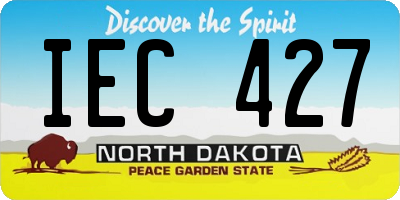 ND license plate IEC427