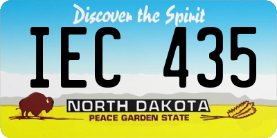 ND license plate IEC435