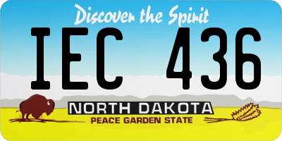 ND license plate IEC436