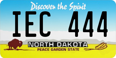 ND license plate IEC444