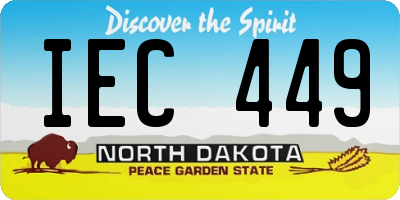 ND license plate IEC449