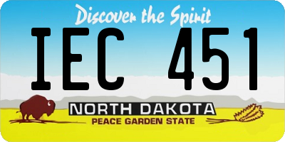 ND license plate IEC451