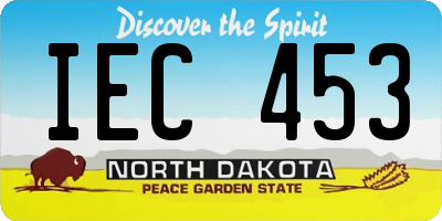 ND license plate IEC453