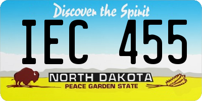 ND license plate IEC455