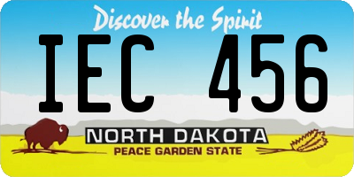 ND license plate IEC456