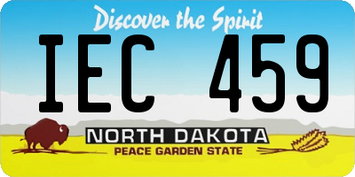 ND license plate IEC459