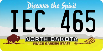ND license plate IEC465