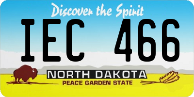 ND license plate IEC466