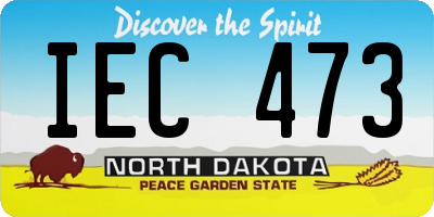 ND license plate IEC473