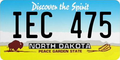 ND license plate IEC475