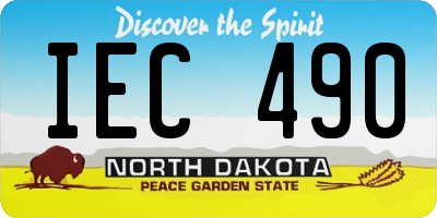 ND license plate IEC490