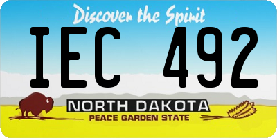ND license plate IEC492
