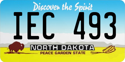 ND license plate IEC493
