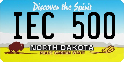 ND license plate IEC500