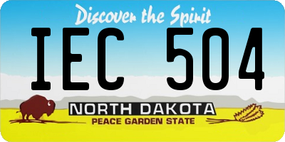 ND license plate IEC504