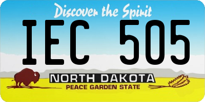 ND license plate IEC505
