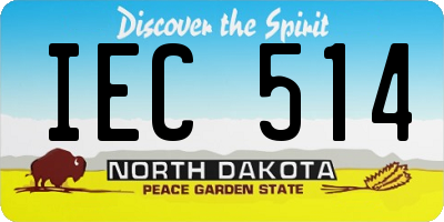 ND license plate IEC514