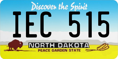 ND license plate IEC515