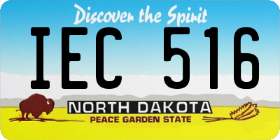 ND license plate IEC516