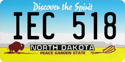 ND license plate IEC518