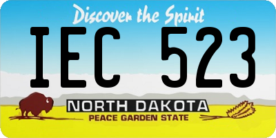 ND license plate IEC523