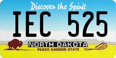 ND license plate IEC525