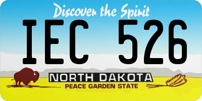 ND license plate IEC526