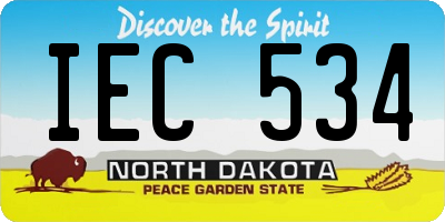 ND license plate IEC534