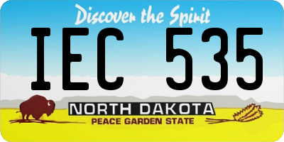 ND license plate IEC535