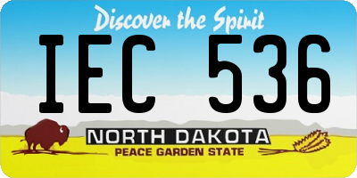 ND license plate IEC536