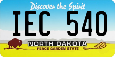 ND license plate IEC540