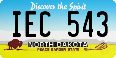 ND license plate IEC543