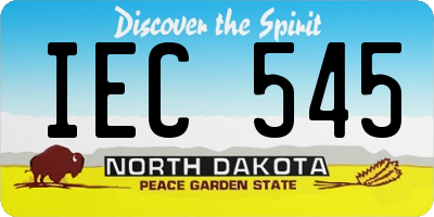 ND license plate IEC545