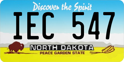 ND license plate IEC547