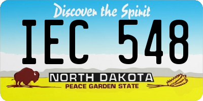 ND license plate IEC548