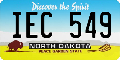 ND license plate IEC549