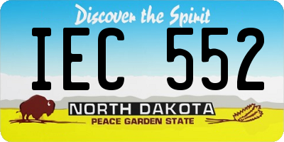 ND license plate IEC552