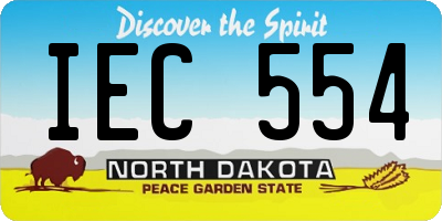 ND license plate IEC554