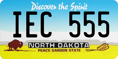 ND license plate IEC555
