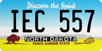 ND license plate IEC557