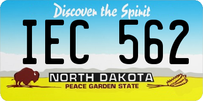 ND license plate IEC562