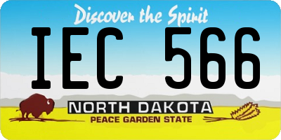 ND license plate IEC566