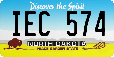 ND license plate IEC574