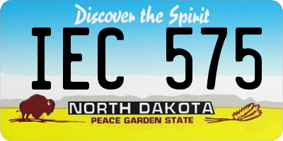 ND license plate IEC575