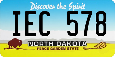 ND license plate IEC578