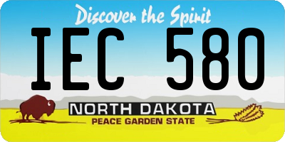 ND license plate IEC580