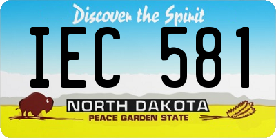 ND license plate IEC581