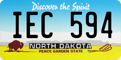 ND license plate IEC594